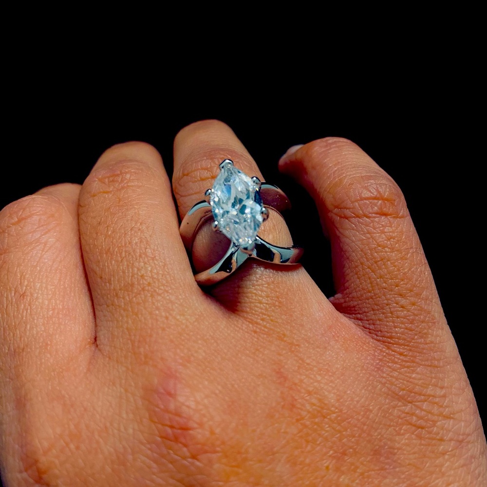 Vintage Marquise Cut Cubic Zirconia Ring